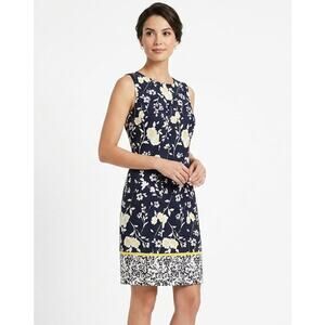 Ronni Nicole Chic Sleeveless Sheath Dress Floral Lightweight Summer Large